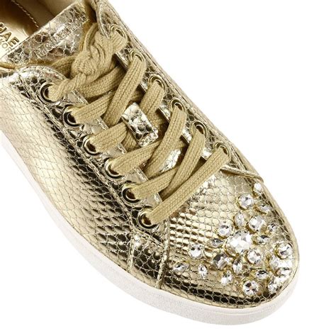 gold michael kors tennis shoes|Michael Kors sneakers clearance.